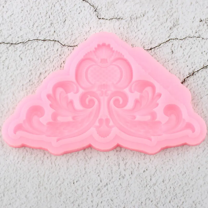 

Baroque Scroll Relief Border Silicone Mold 3D Frame Cupcake Topper Fondant Cake Decorating Tools Candy Chocolate Gumpaste Moulds