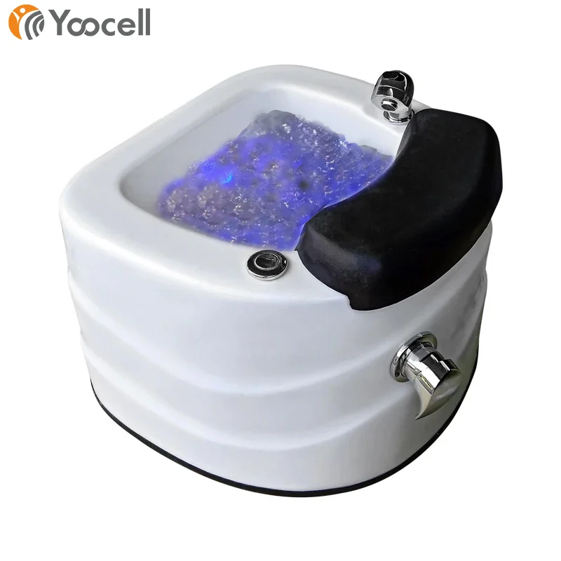 

Yoocell High Quality White Pedicure Sink Bowls For Spa Massage Pedicure Chairs Footbath Basin, Optional