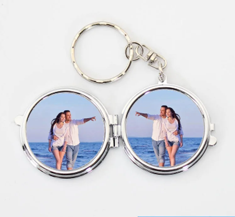 

Rubysub ZL09-02 round metal sublimation photo printing smart mirror pocket mirror