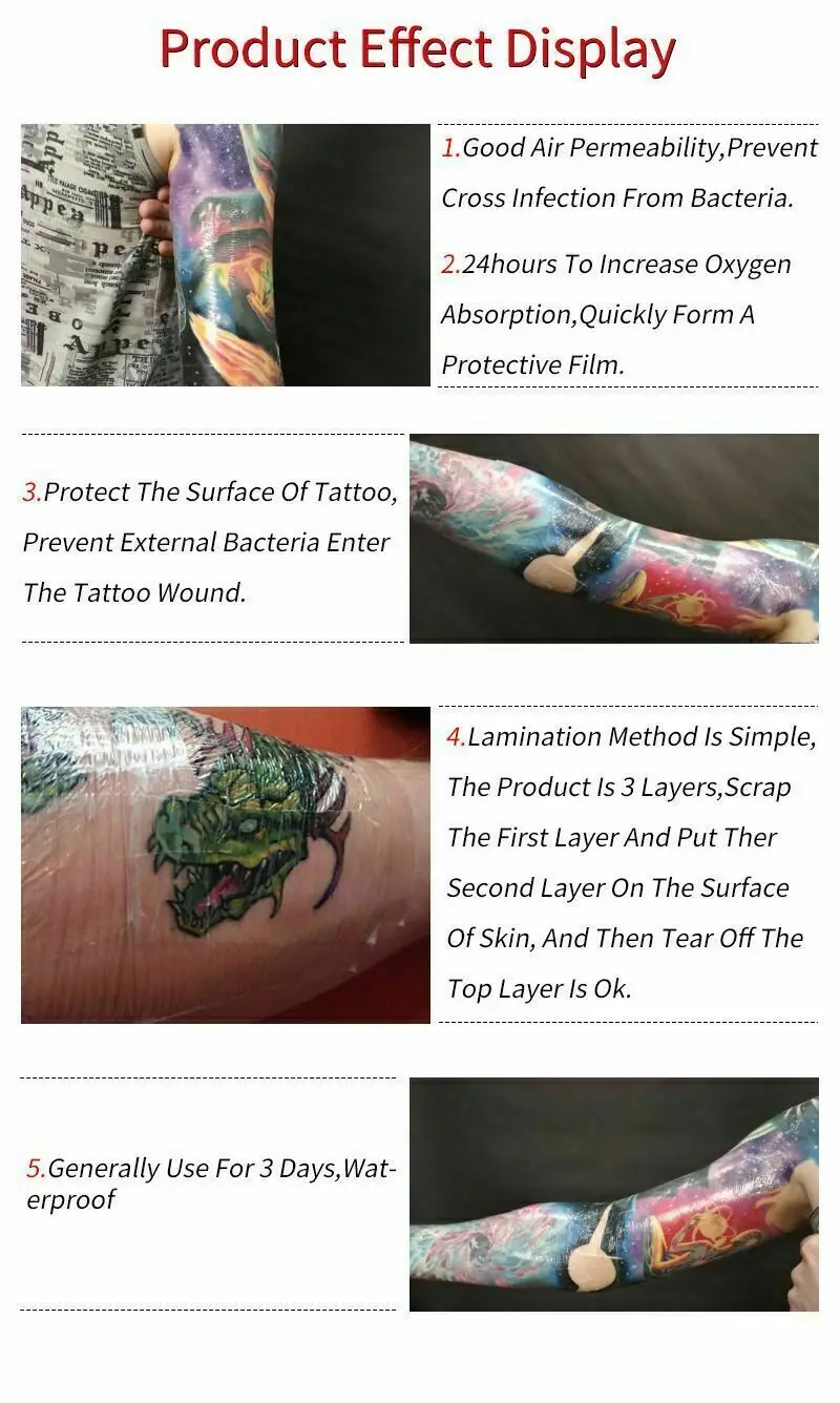 Сколько нужно носить защитную пленку на тату