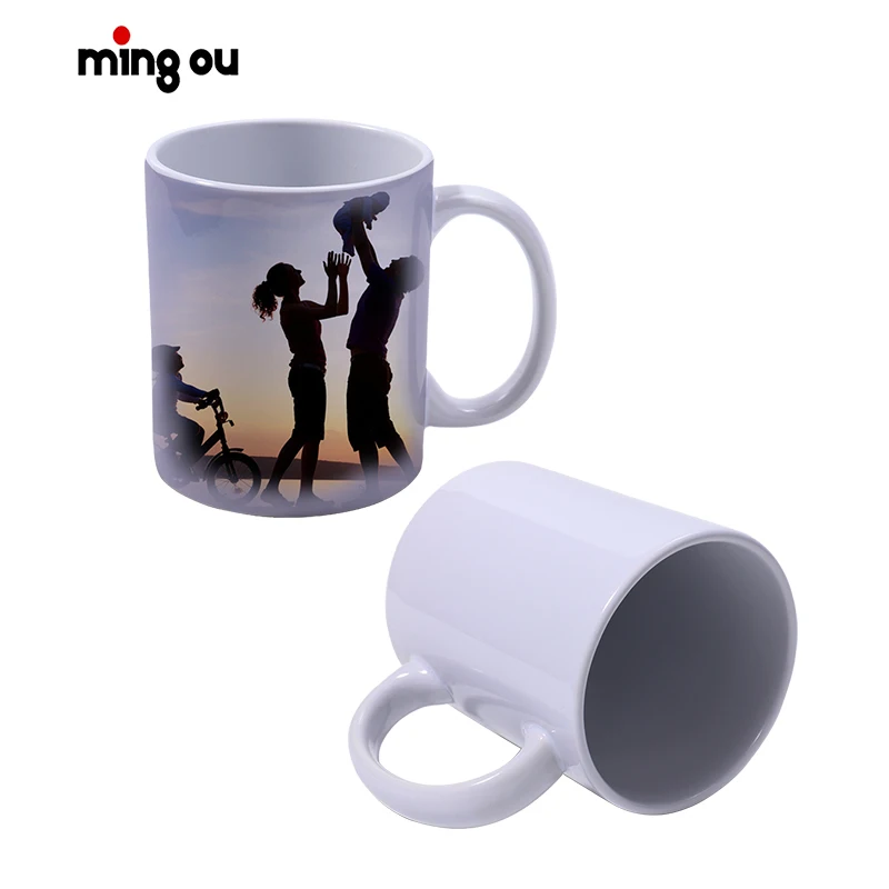 

Cups Coffee 11oz Sublimation Plain White Ceramic Mugs DIY Photo Gift