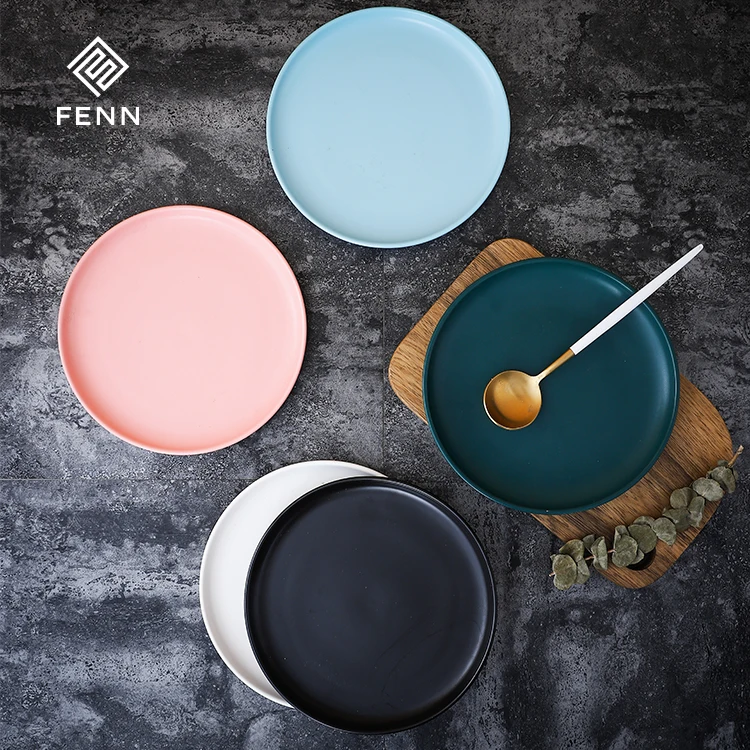 

Ceramic Direct Factory Cheap Matt Color Ceramic Dinner Plate For Restaurant, Optional