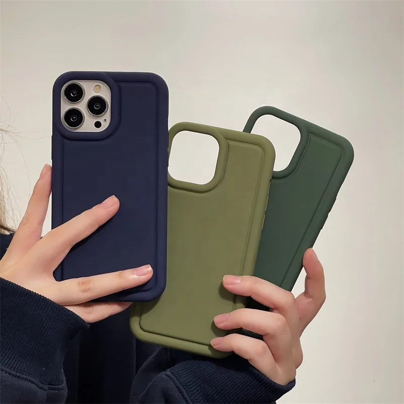 

WOWCASE Advanced Fashion Morandi Color Phone Case for iPhone 14 Pro max 13 12 11 Pro Soft Silicone Cover