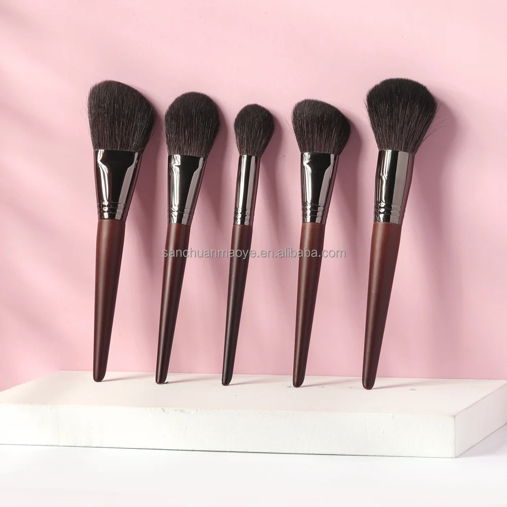 

OVW Goat Hair Makeup Brush Set Kit Wood Handle For Powder Cosmetics Lady Highlight Brush Beautiful Tools