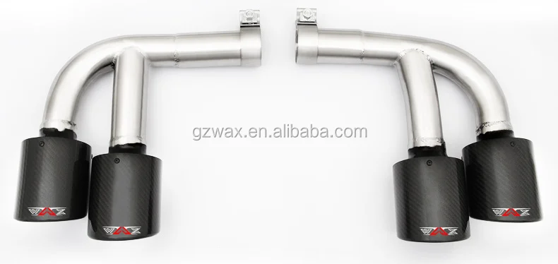 Performance Exhaust Tail Pipe with Carbon Fiber Tip Dual Exhaust Tips For VW Touareg 2018-2022`Carbon Fiber Muffler Tailpipes