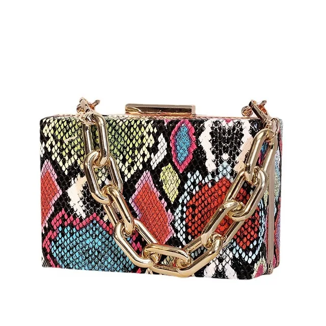 

Newest Popular Vintage Crossbody Bag Snake Print PU Leather Shoulder Bag, Picture