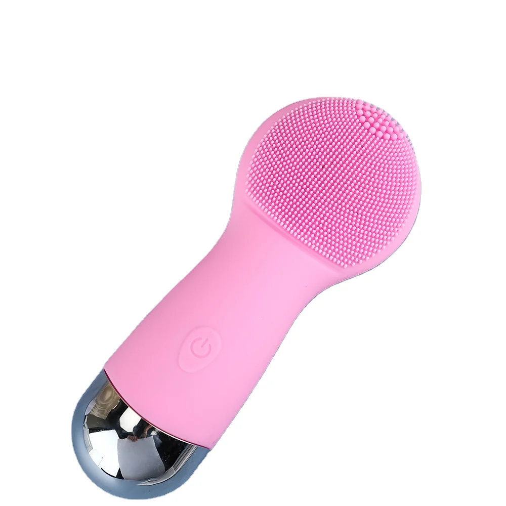 

Hailicare Deep Pore Washing Massager Rechargeable Face Cleaning Brush Mini Electric Sonic Silicone Face Cleansing Brush, Pink