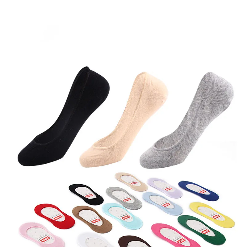 

Wholesale Cotton No Show Sock Women's invisible Non Slip Low Cut Flat Boat Liner Socks