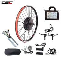 

CSC 48V Ebike Brushless Gearless Front or Rear Hub Motor Wheel Drive Electric bicycle Conversion Kit 1000W with Big LCD display