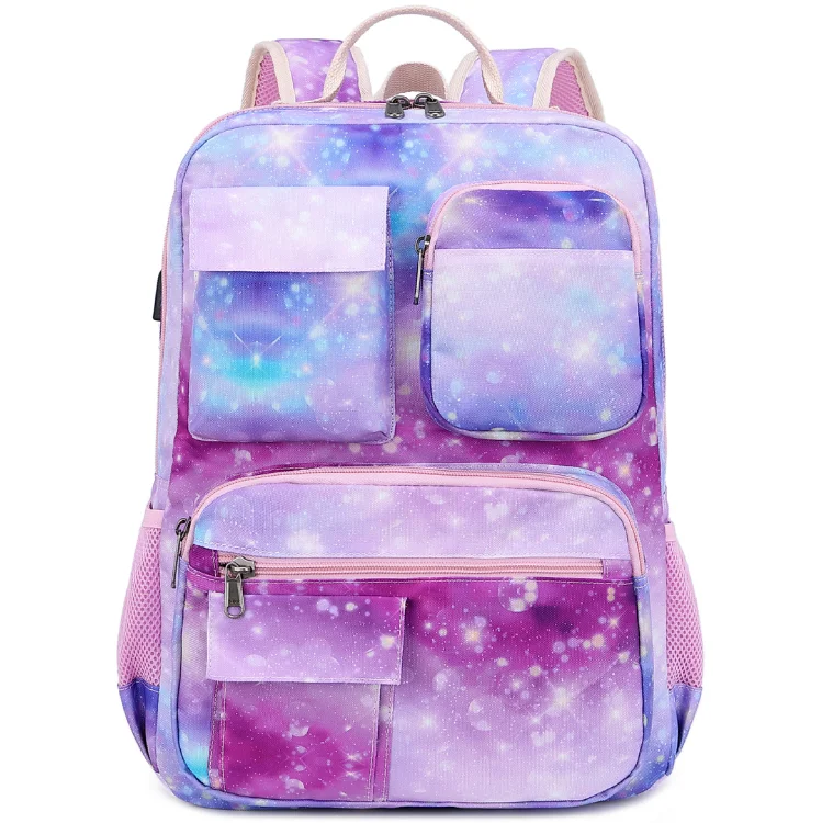 

Beautiful fashion customized Oxford cloth durable outdoor sports camping fitness women's backpack weekend school laptop backpack, Rainbow colors