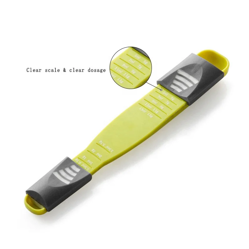 

9 Mode Adjustable Capacity Spoon Set Premium Plastic Measuring Spoon, Green