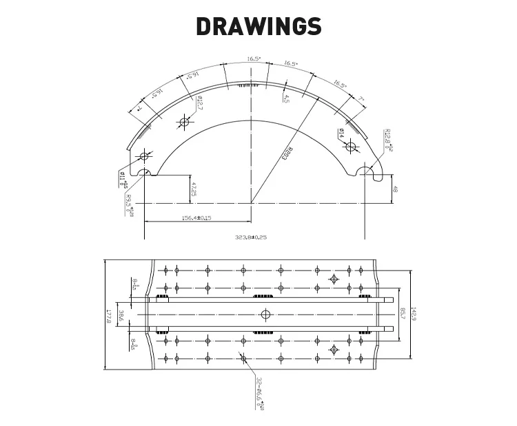 Truck Trailer Auto Brake Pad Brakes Shoes For Drum 4707 Brake Shoe