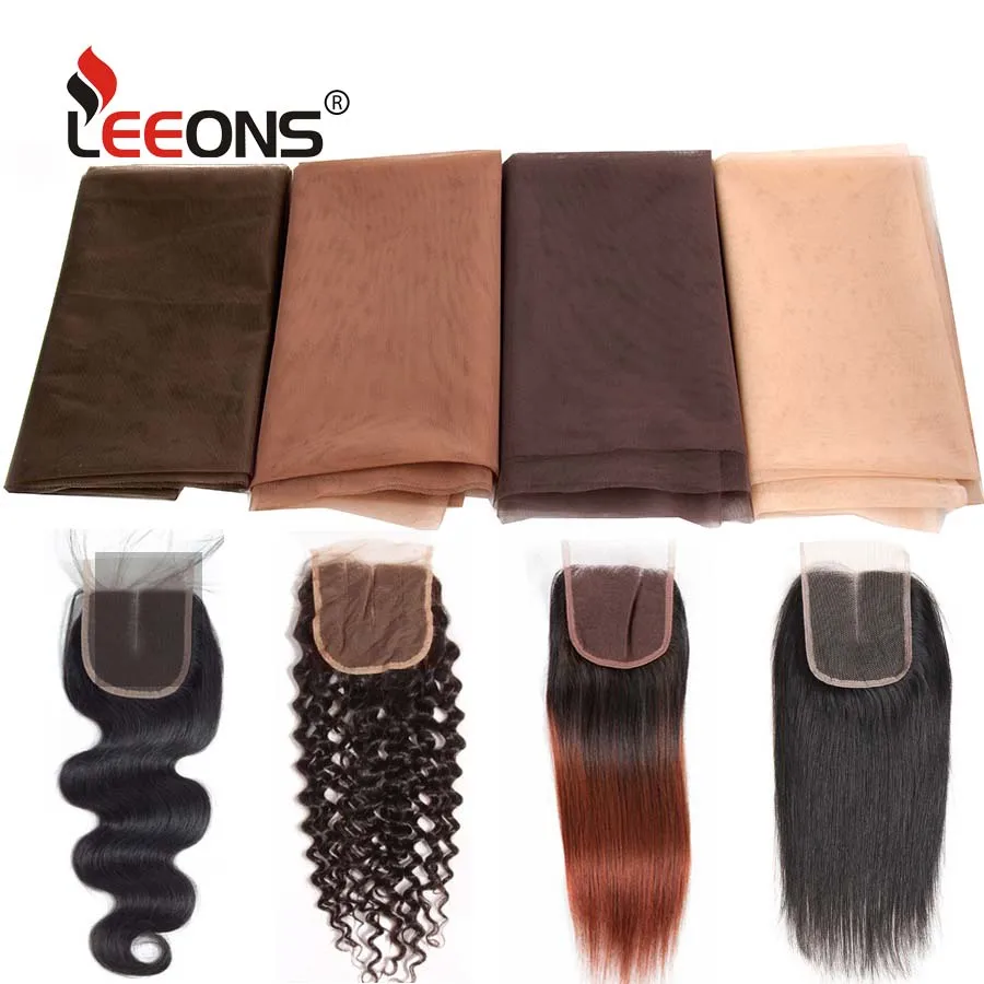 

Leeons HD Transparent Invisible Hair Nets Base Swiss Lace Net for Making Closure Toupee Wigs