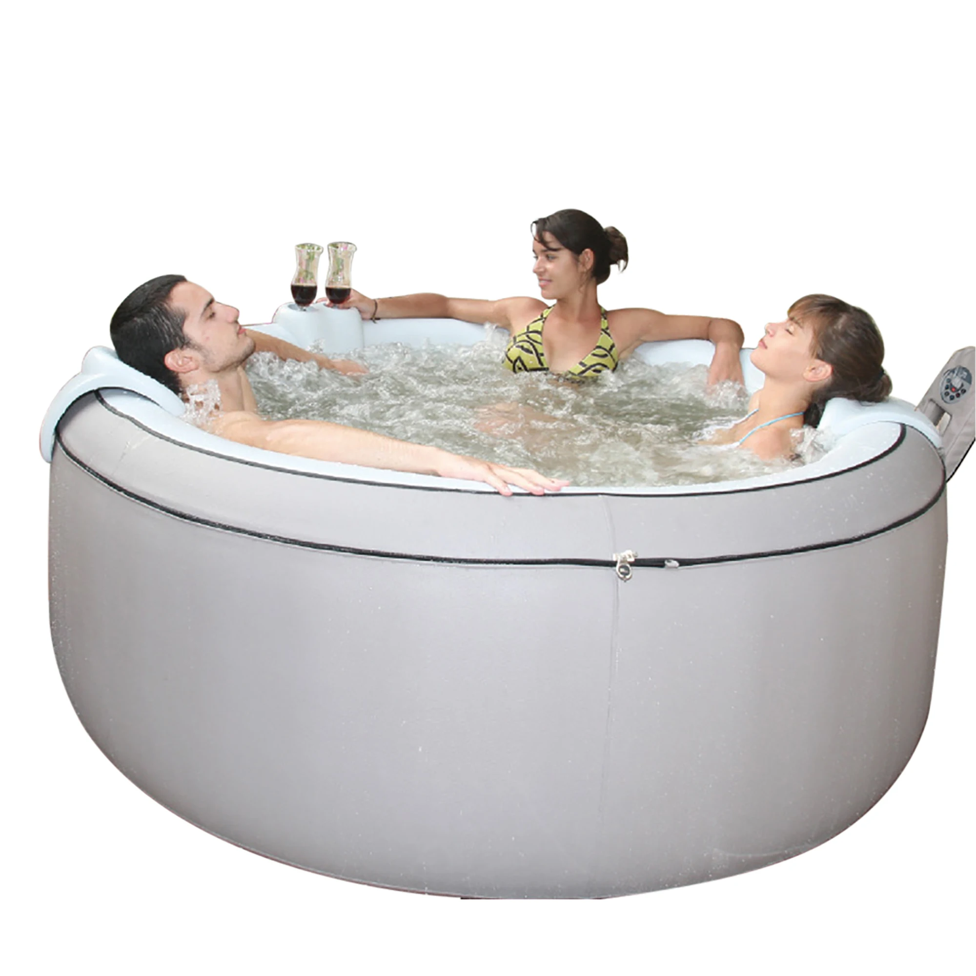 

Mspa meiquan inflatable spa jacuzzi constant temperature heating function family hot spring pool swimming pool B-140A
