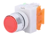 22mm Flush Red Led Illuminated 1NO1NC Plastic Momentary Push Button Switch For Cabinet