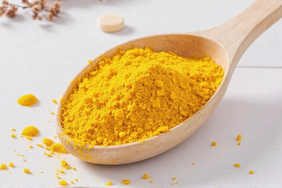Turmeric supplement capsules next to common prescription medications