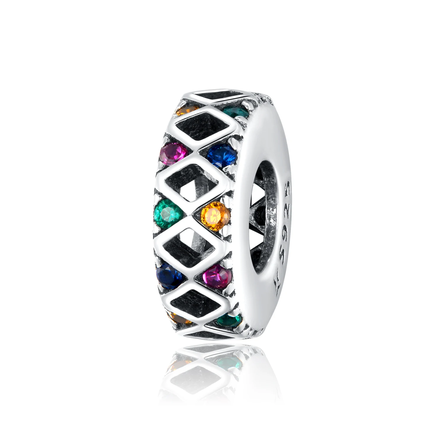 

Colorful Flags Simple 925 Sterling Silver Metal Charm for Snake Bracelet