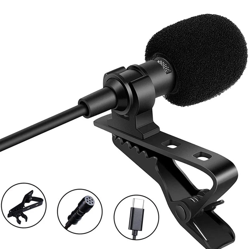 

Lapel Clip Microphone USB Conference Microphone Computer ABS