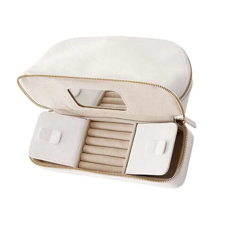

New design travel jewellery necklace and ring packaging boxes jewelry, White/black