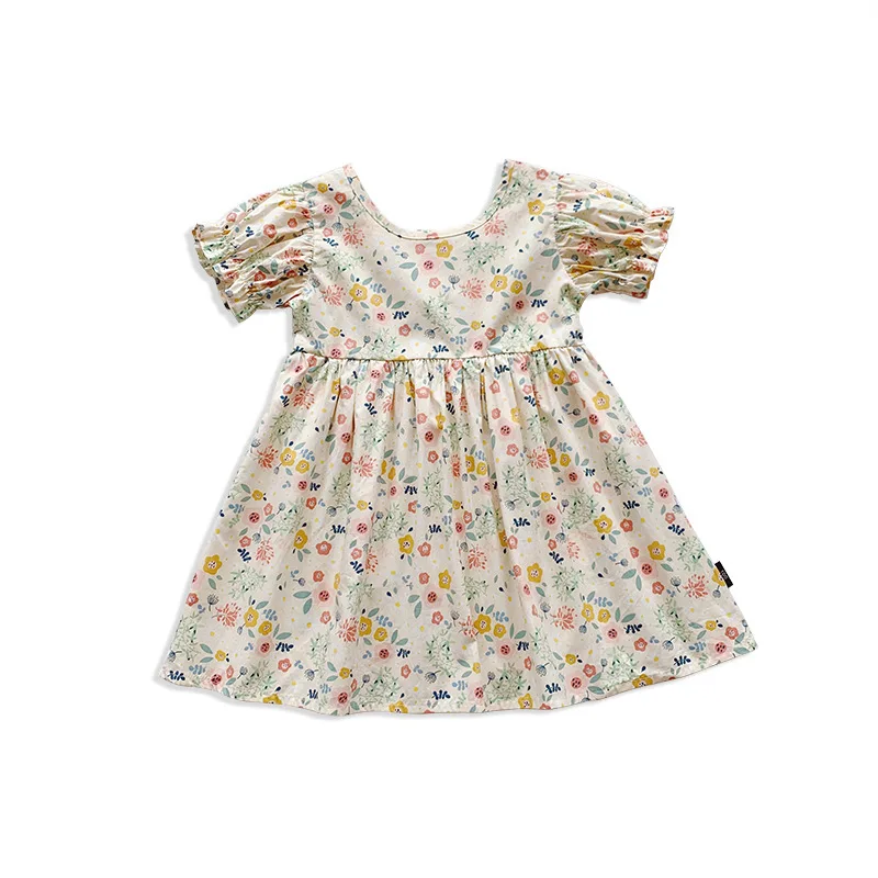 

Summer Girls Floral Dress Fashion Backless for Kids Dresses Toddler Girl Birthday Party Princess Dress, Picture shows