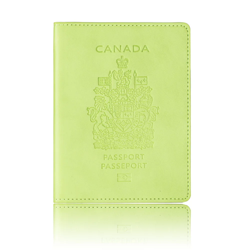 

Custom Canada-logo pu leather passport holder for vaccination card cover plus passport vaccine card holder protector for Canada
