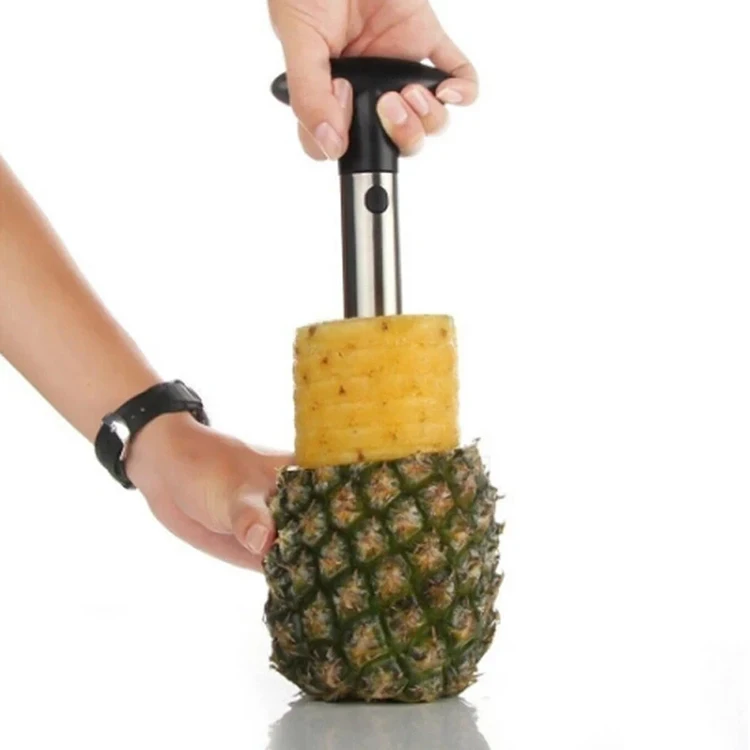 

Stainless Steel Pineapple Knife Peeler Cutter Fruit Knife Slicer Pineapple Heart Puller Pineapple Slicers, Lack, yellow, green