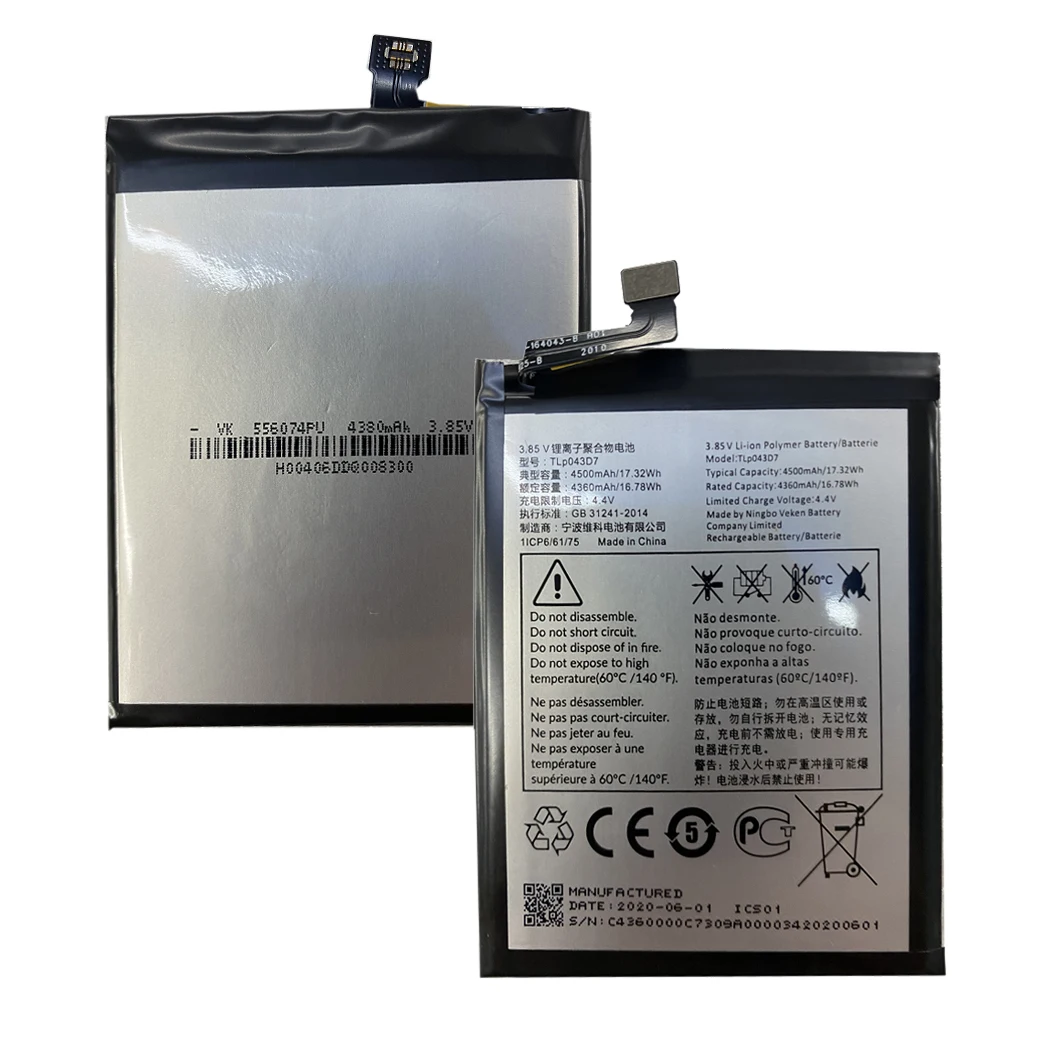 

4500mAh TLP043D1 TLP043D7 Battery For Alcatel TCL 20 PRO 5G For TCL 10 Pro T799H T799B For TCL 10 Plus 10+ T782H Models Battery