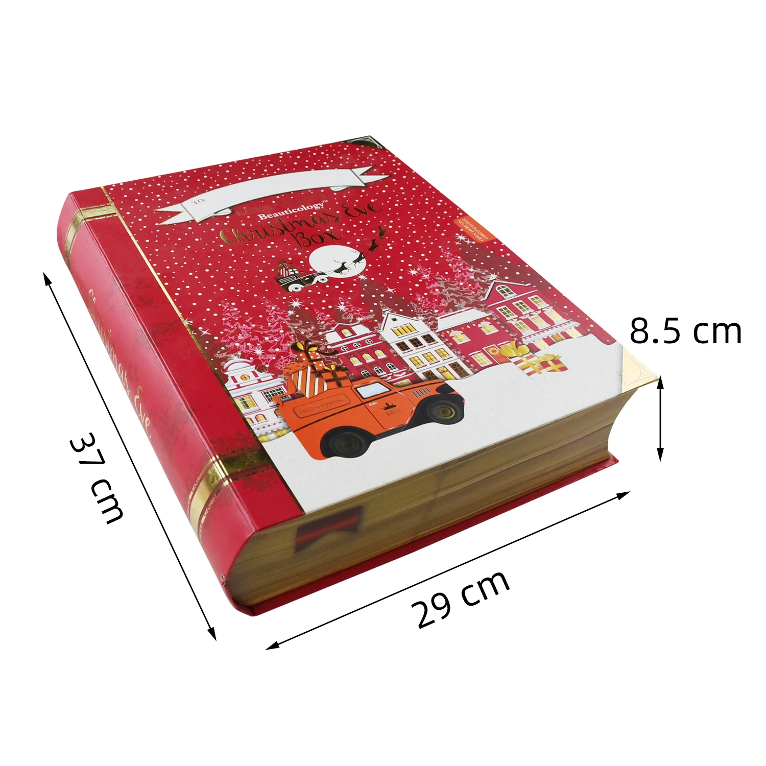 Christmas Book Christmas Ornament Decorative Book Shaped Magnetic Box For Christmas Cosmetic