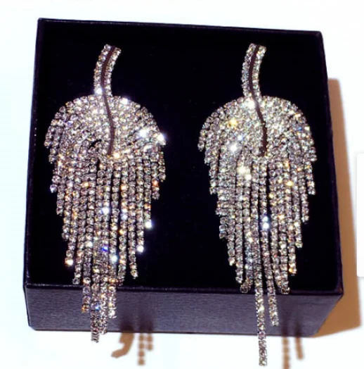 

Exaggerated rhinestones temperament ear stud earrings wholesale