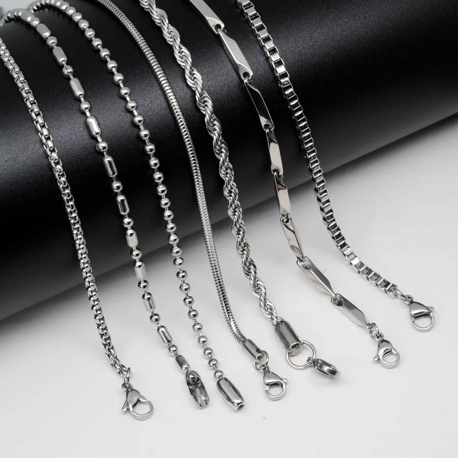 

Bulk stainless steel ball chain for necklace, Silver
