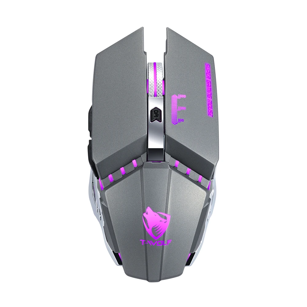 

Most popular wireless mechanical BT mouse Gamer colorful breathing light wireless gaming mouse, Black, white, gray, galaxy