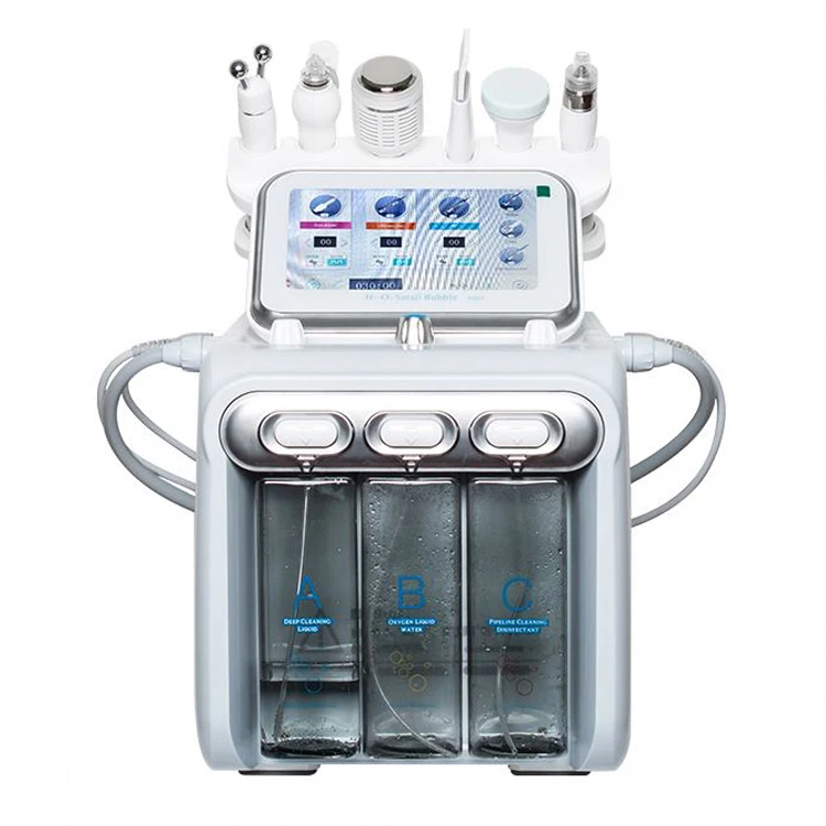 

6 In 1 Skin Rejuvenation H2O2 Small Bubble Facial Water Oxygen Jet Aqua Peeling Hydro Dermabrasion Machine