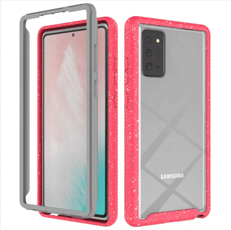 

2 in 1 Mobile phone case for Samsung galaxy note20 clear hard back cover tpu pc cell phone cover, Multi-color, can be customized