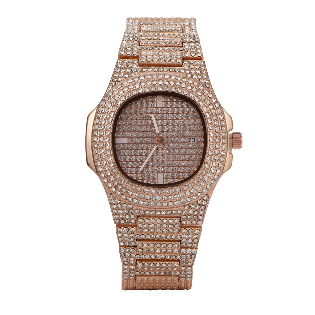 

Fashion quartz leisure diamond suit steel band watch rhinestone alloy watch