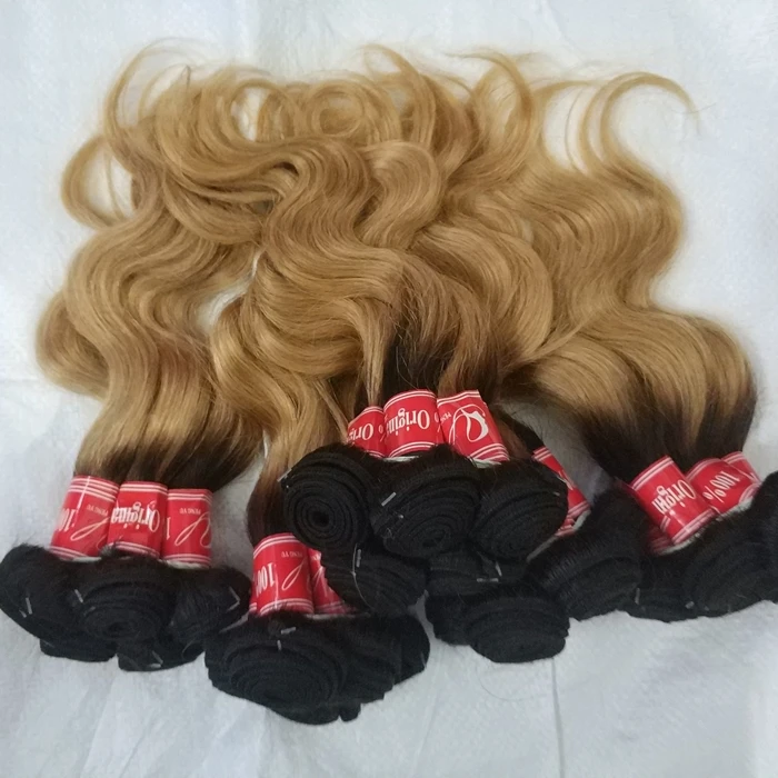 

Letsfly Hot Sale Brazilian colored hair extension human hair Ombre Color Body Wave 1bbug 1b33L 1b27 1b33/30 Human Hair Weaves