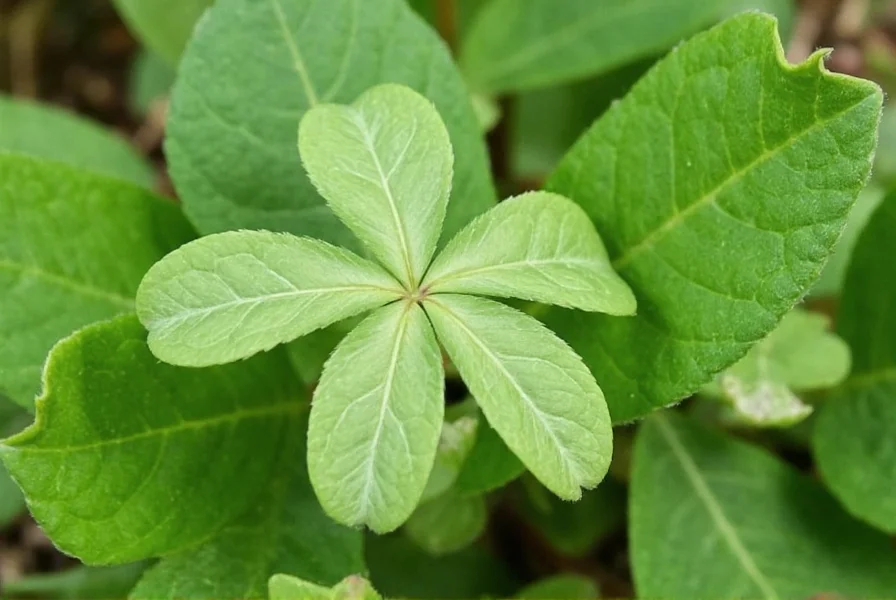 Close-up view of Legend Clover showing intermediate leaf size and dense stolon network