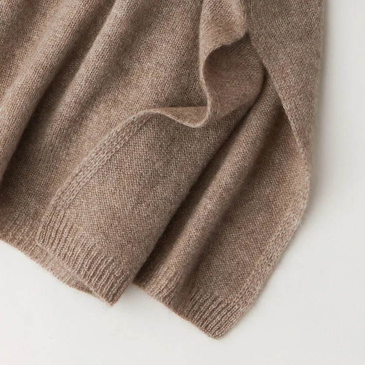 
Pure 100% Cashmere Poncho Sweater Pullover Plus Oversized V Neck Best Women Cashmere Sweater 