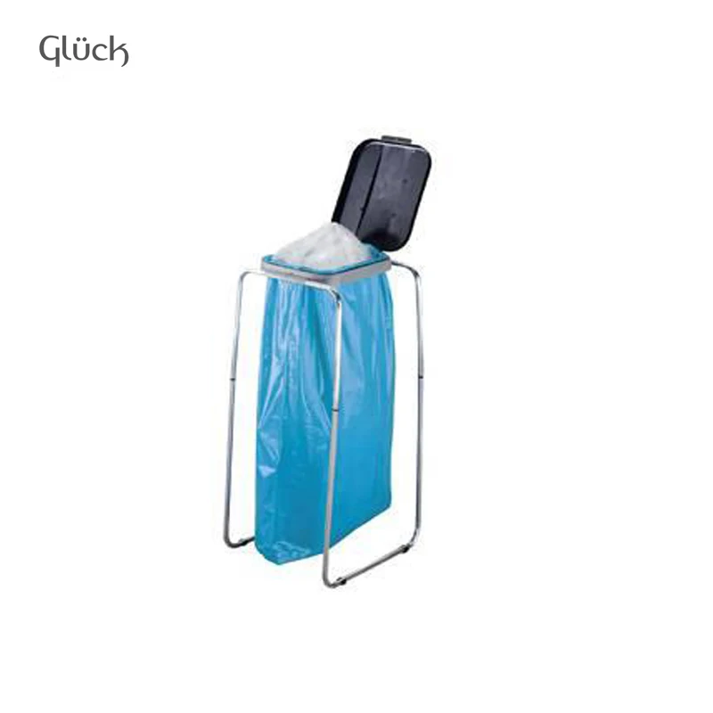 

Wholesale garbage bag stand holder can dustbin (RR-176491), Silver