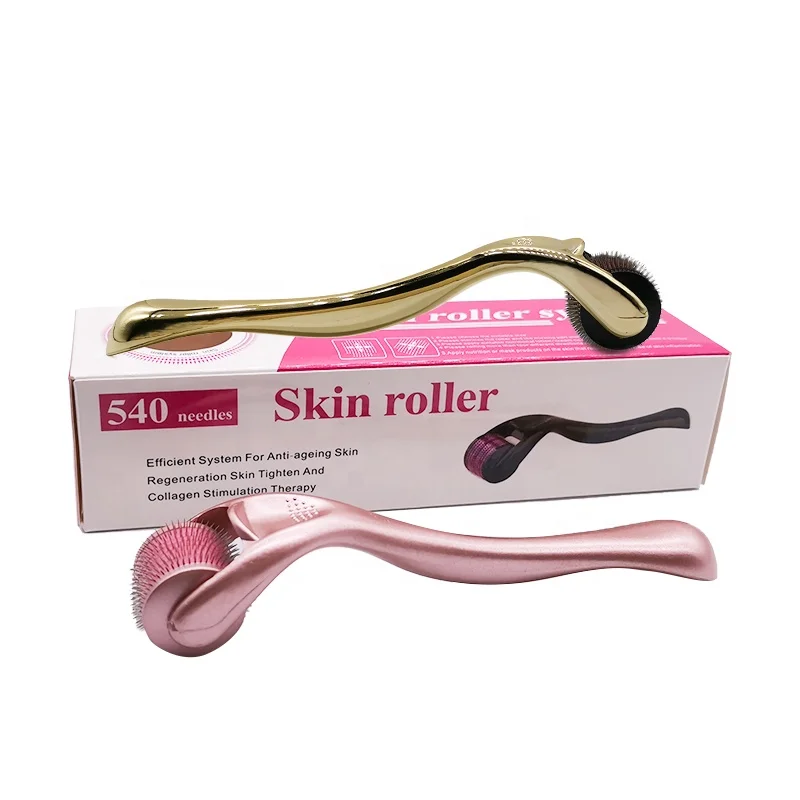 

New Arrivals Hot Selling 540 Titanium Needles Gold Derma Roller for Scar Removal, Multiple colors/customized