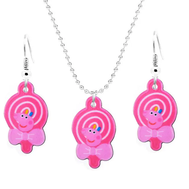 

ADELANTE High Quality Butterfly Unicorn Avocado Frisbee Cartoon Necklace Set For Girls
