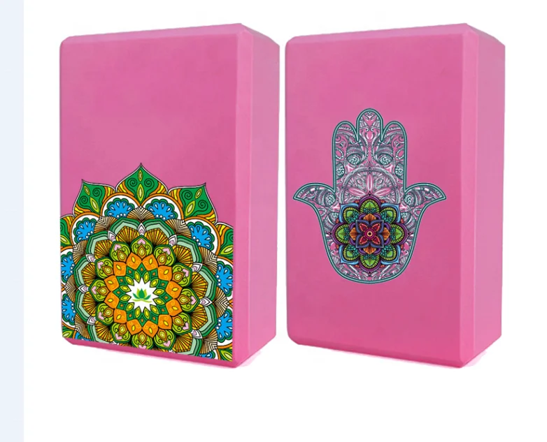 

Professional Waterproof Yoga Block Eva Yoga Block Gym Fitness, Pink,purple,green,dark blue,light blue,orange
