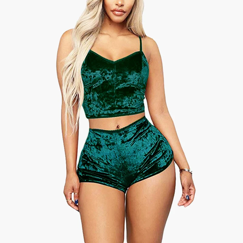 

3 knit shorts for women sets sweater cotton 2 dress bandana two piece set, Picture