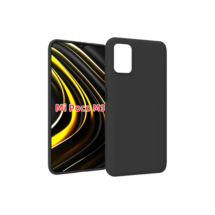 

Matte tpu case for Xiaomi Poco M3 soft back cover for Mi Poco M3, Black