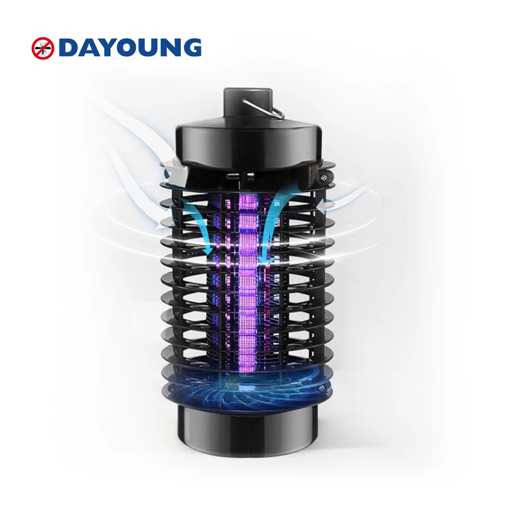 
AC 120V/220V 3W 8pcs UV LED CE VDE plug black color Electric Indoor Bug Zapper Pest Control Mosquito Killer Lamp 