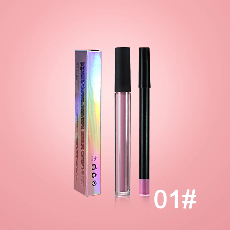 

hot selling private label lipstick and lipliner set matte vegan long lasting lipstick and lipliner kit