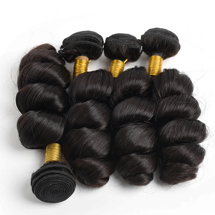 

8a virgin indian hair bundles loose wave hair extensions