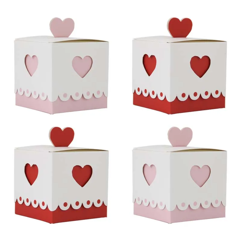 

New Cute Nice Valentine Theme Heart small Paper Box Party Favor Candy Gift Box Treat Box