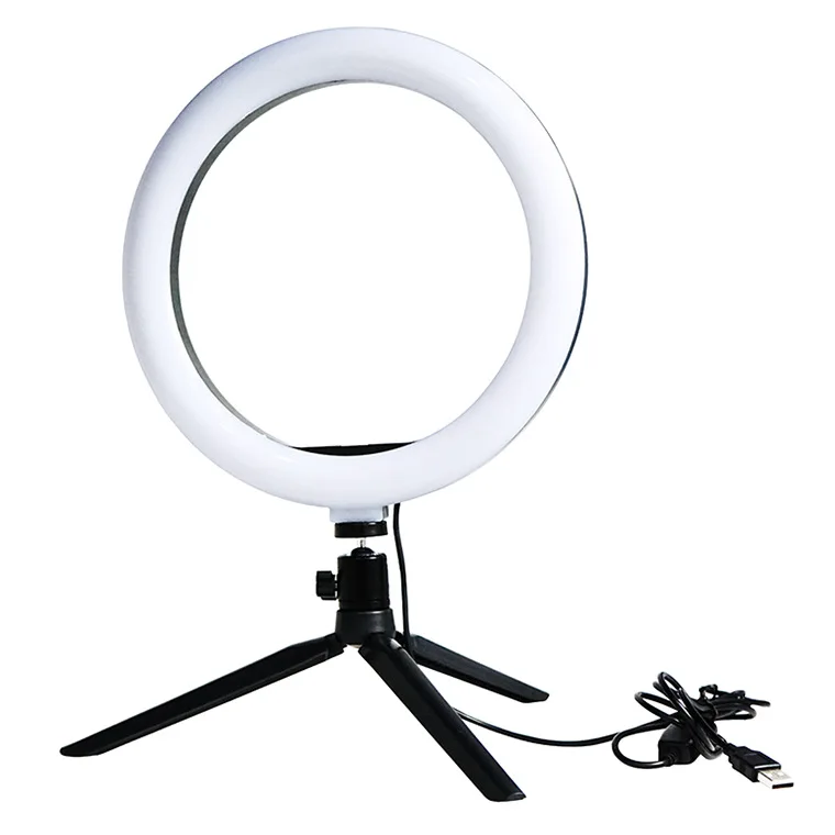 

LED Camera Light , Desk Makeup Ring Light , 10 inch led selfie ring light with tripod