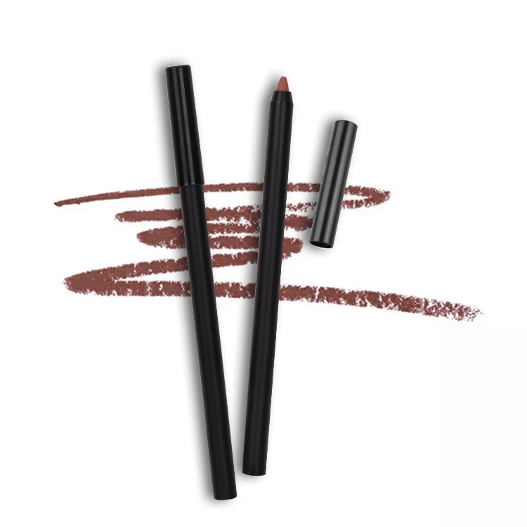 

Wholesale Private Label Vegan Creamy Waterproof Brown Matte Pencil Lip Liner