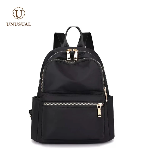 

Custom logo lightweight black waterproof nylon mini backpack